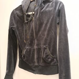Women's Black Studded Varsity Jacket
